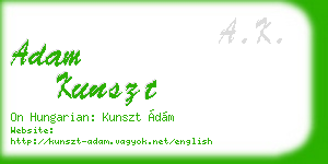 adam kunszt business card