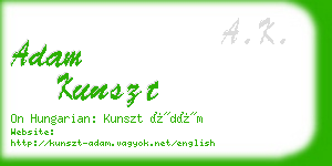 adam kunszt business card